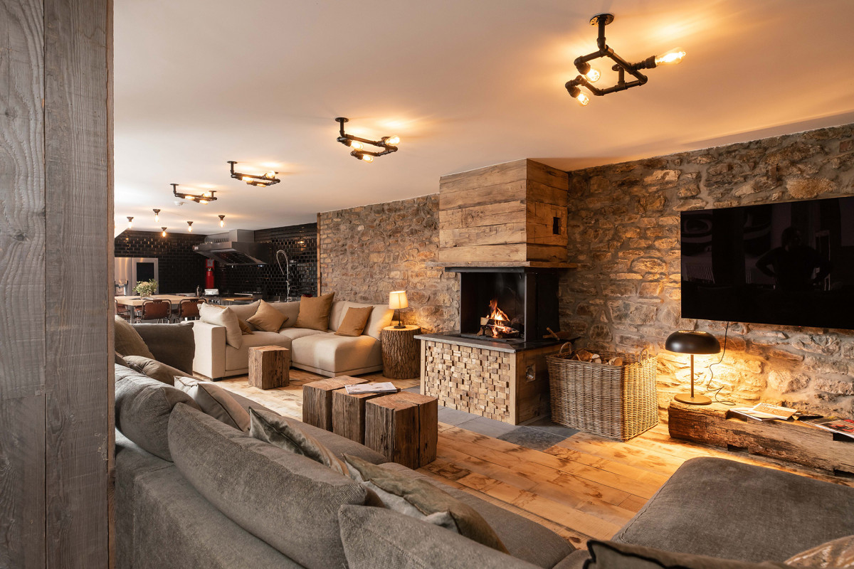 Tero Lodge - Ster - Intérieur - Living - Feu ouvert