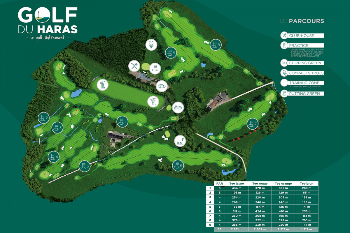 Pepinster Golf du Haras PLAN parcours Haras © Golf du Haras