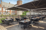 Hôtel Van der Valk Sélys Liège - Liège - Extérieur - Restaurant - Terrasse - © Emmanuel Laurent Hôtel Van der Valk Sélys Liège - Liège - Extérieur - Restaurant - Terrasse