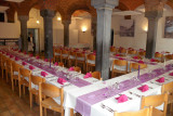 Soumagne - Domaine Provincial de Wégimont - Salle de restaurant avec tables dressées